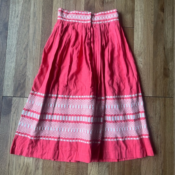 Vintage Embroidered Pink Skirt No Size Boho Cottagecore Farmhouse 1950’s - Picture 2 of 9